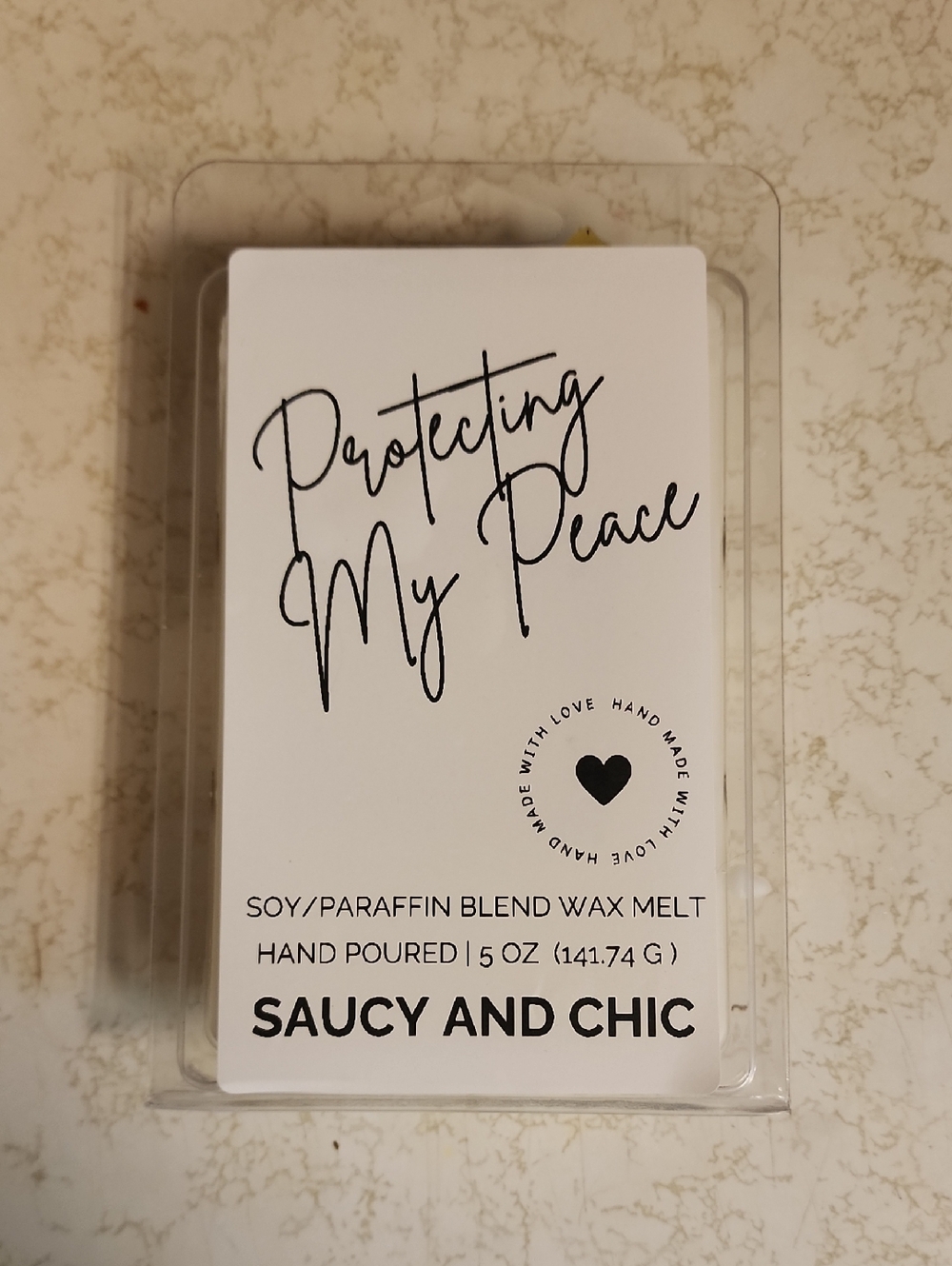 "Protecting My Peace" Soy/Paraffin Wax Melts - White